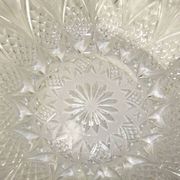Coupe à fruits cristal taillé corbeille centre de table plat vintage 33cm