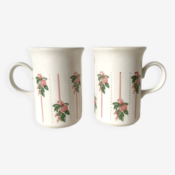 Floral mugs made in England