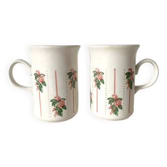 Floral mugs made in England