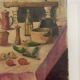 Old oil painting canvas still life kitchen fireplace faraoni