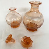 Set of 2 pink decanters