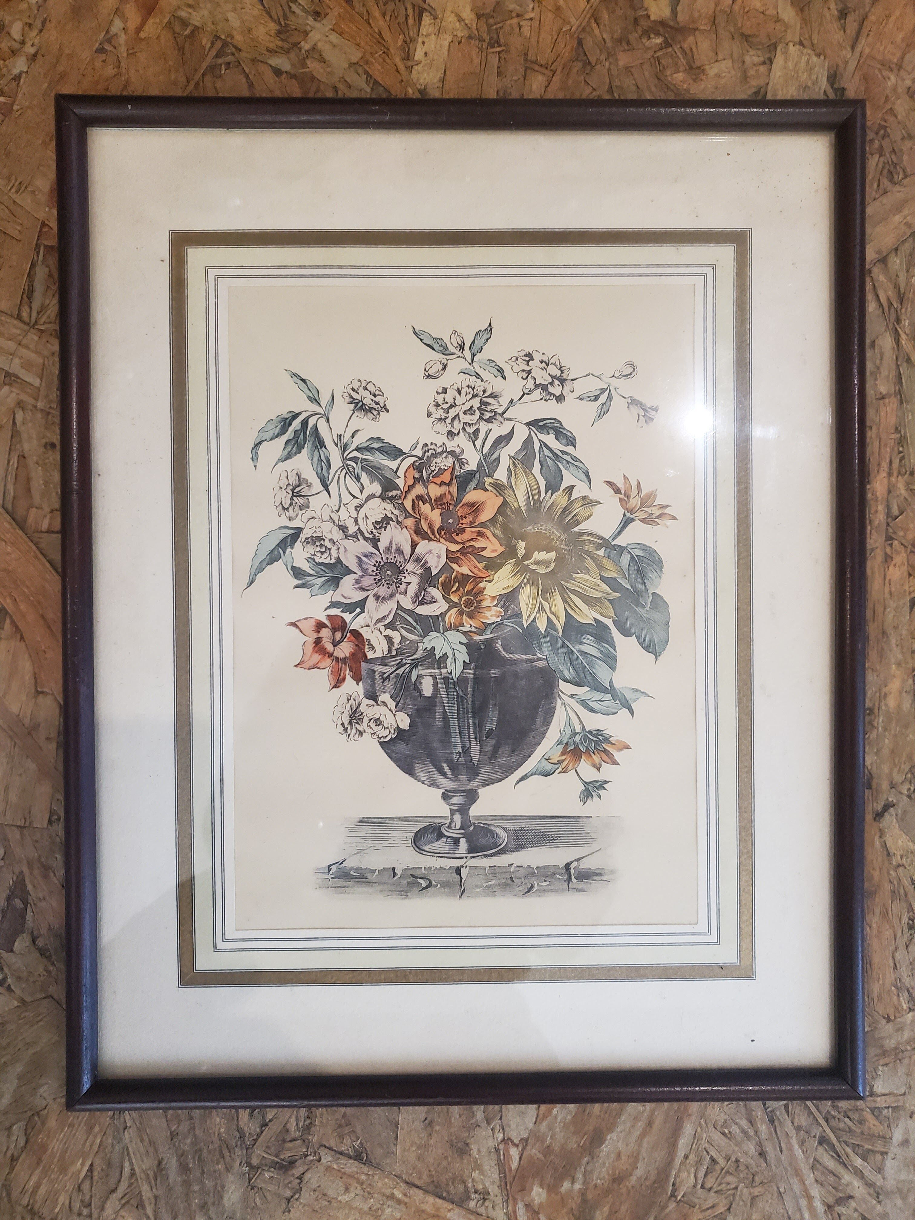Lithograph bouquet of flowers