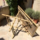 Ensemble de jardin en bambou (table +deux chaises)
