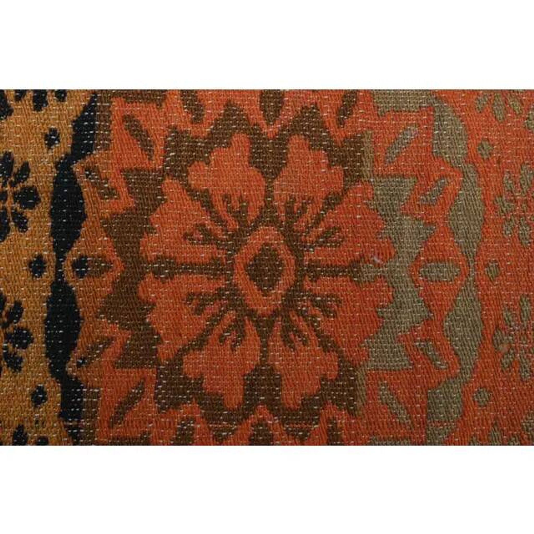 1970s Vintage Turkish Oushak Handmade Wool Cotton Orange Area Rug 182x287