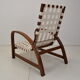 Art-deco adjustable armchair, designed by Jindrich Halabala,Restored,1930's