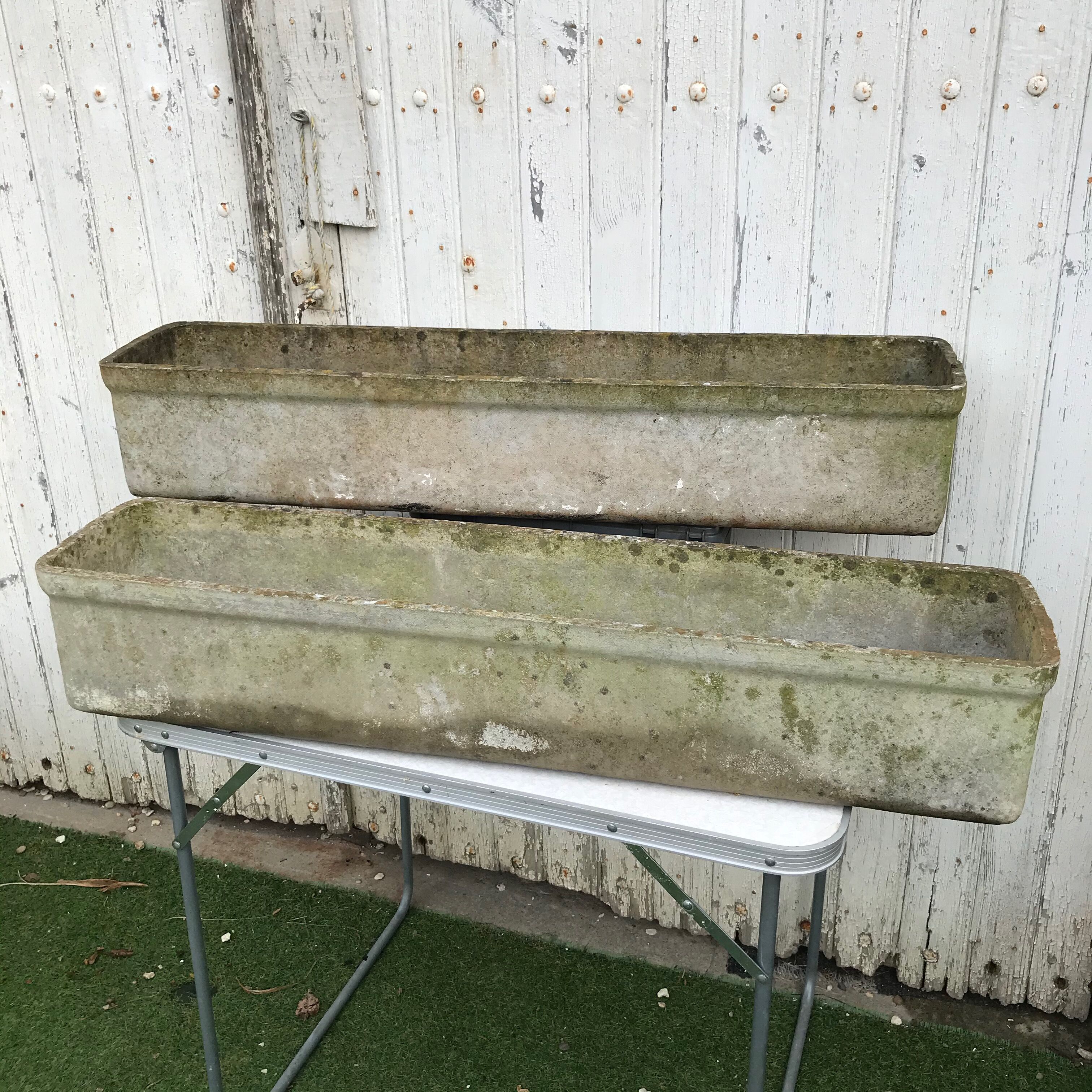 Pair of vintage fibrociment planters