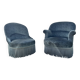 Two crapaud armchairs