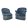 Two crapaud armchairs