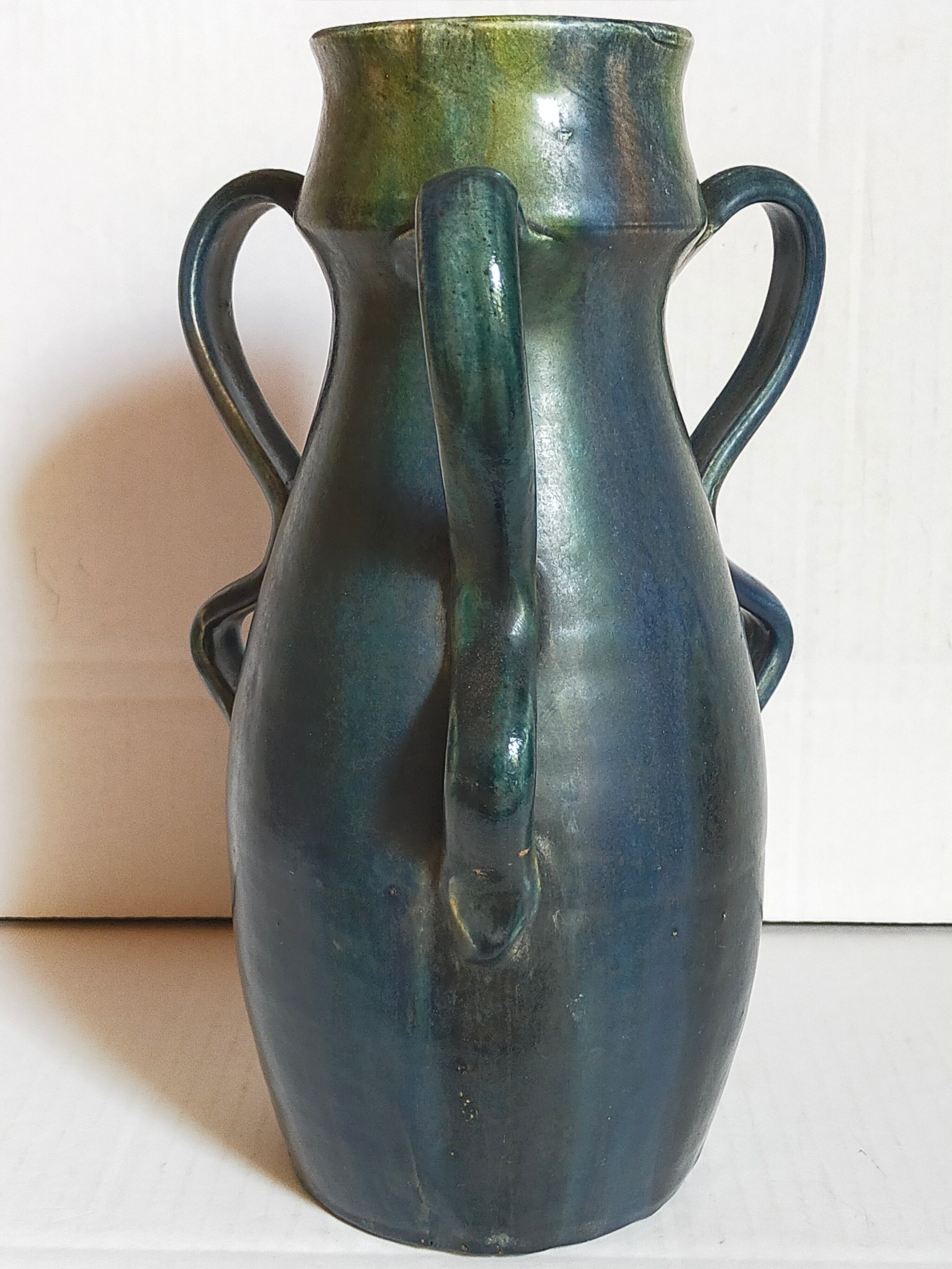 Duo of Flemish pottery of Charles and Auguste Maes early twentieth century