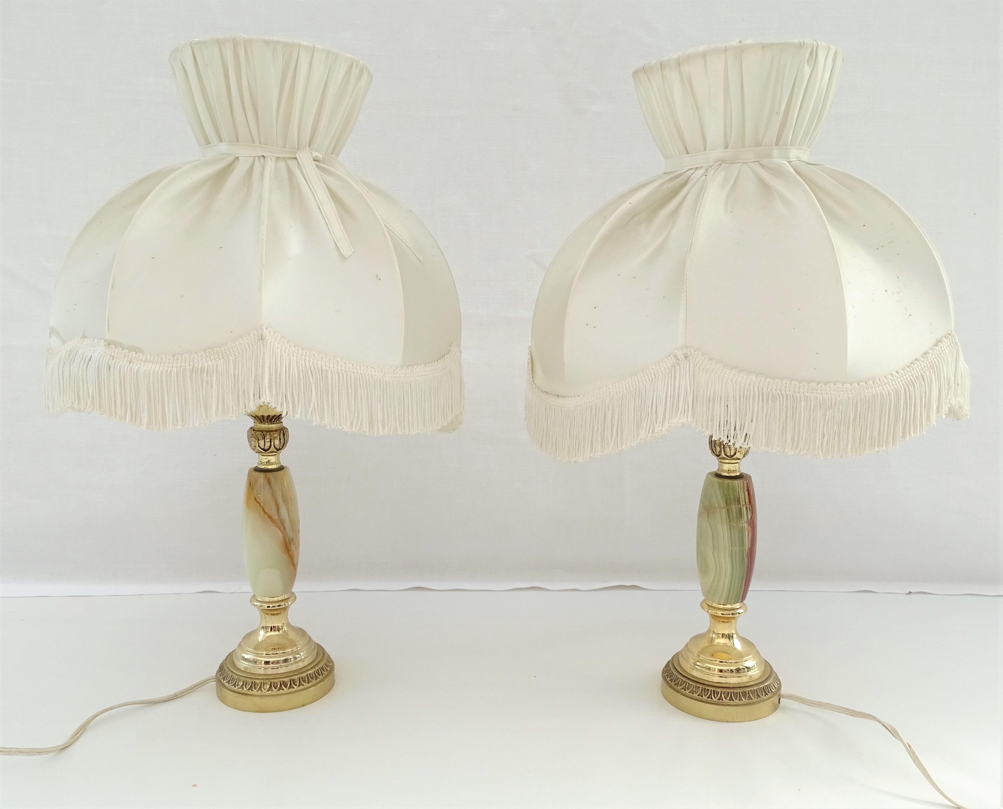 Pair of vintage bedside lamps