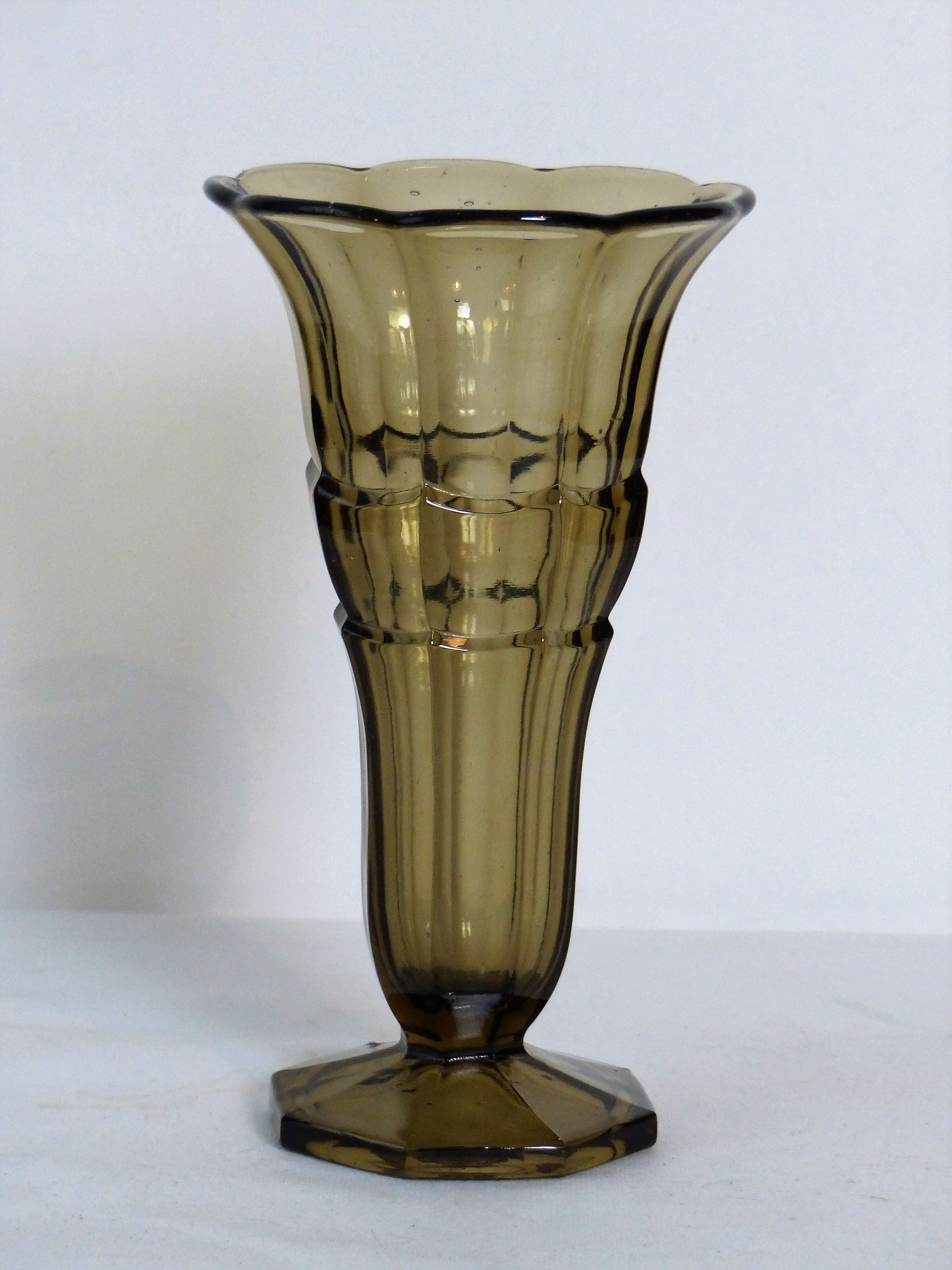Smoked glass vase