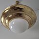 1920 Czechoslovak Art Deco Brass and Opaline Glass Pendant Lamp, Napako 134