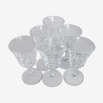 Set of six liquor glasses