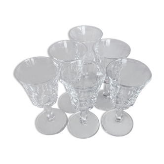 Set of six liquor glasses