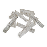 Lot of 10 chiseled crystal knife holders