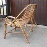 Old rattan bench