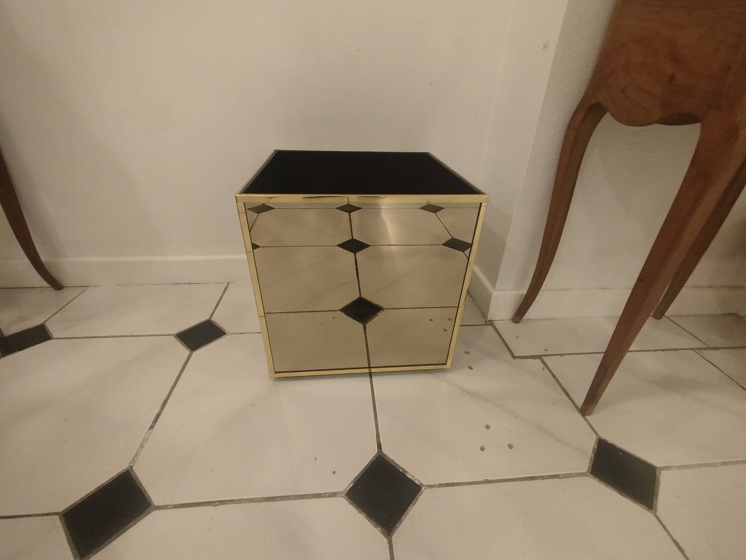 Cache-pot miroir Années 70 holland