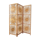 Peacock rattan screen