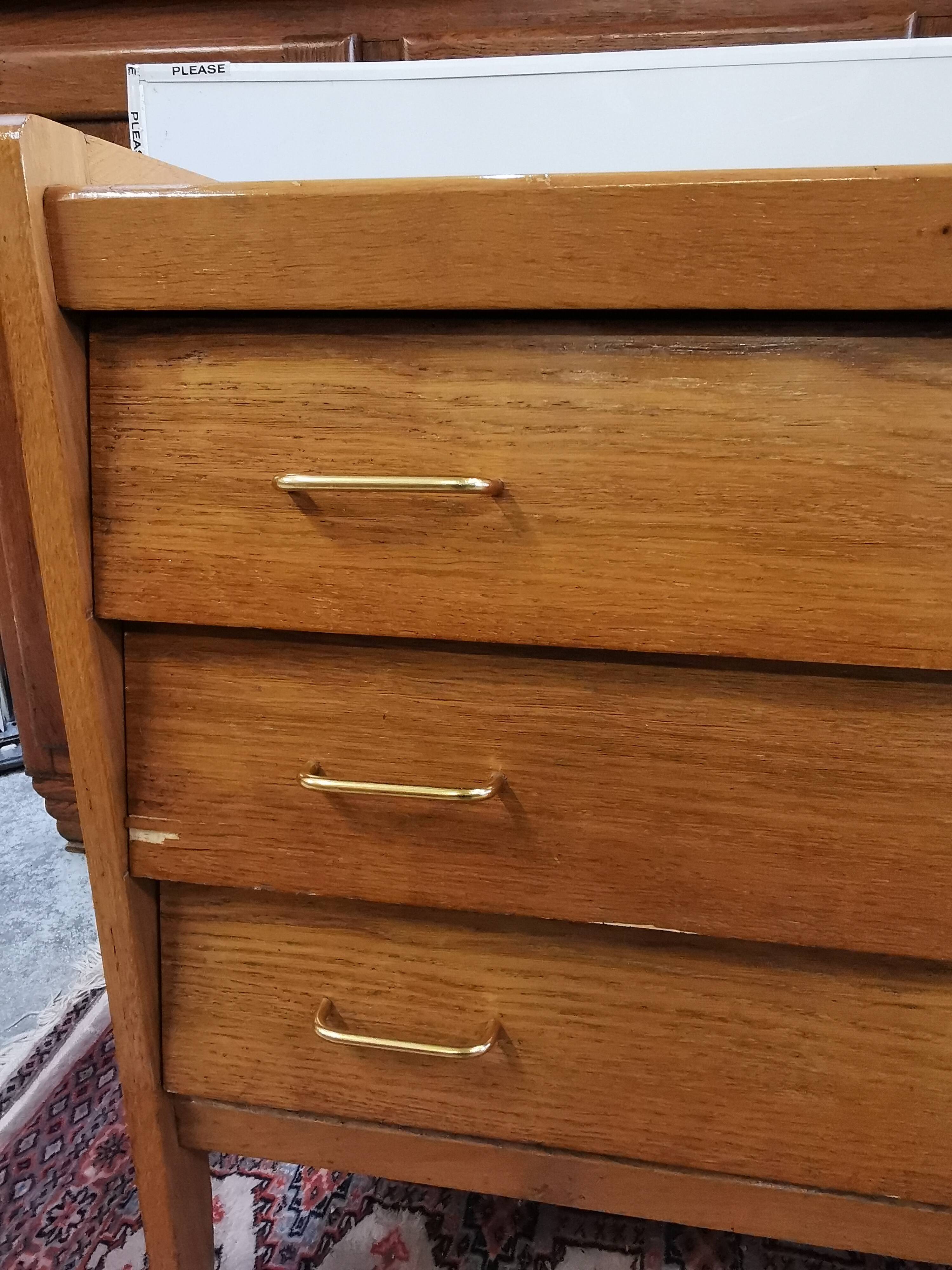 Vintage chest of drawers holes drawers