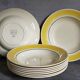 Nine plates faience of gien creation primefleur service caroline vintage