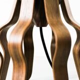 Vintage lampshade with handmade sculptural base