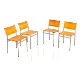 4 "SE06" cognac leather chairs by Martin Visser for Spectrum 80's