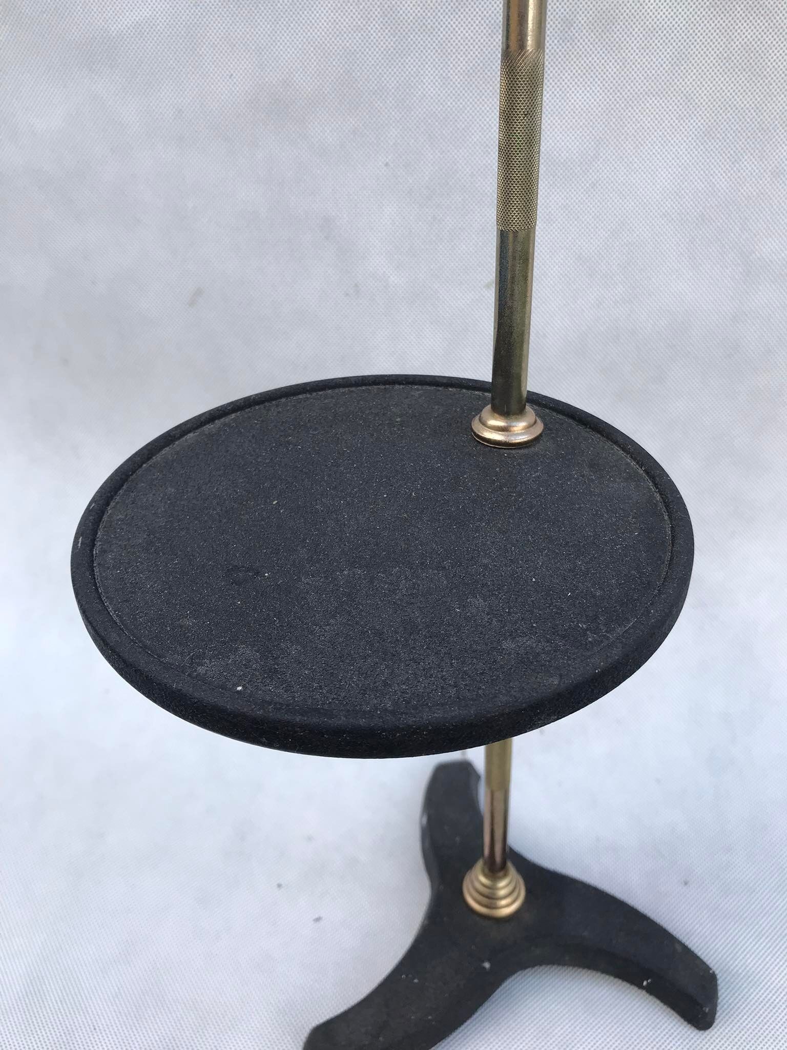 Brass ashtray on the leg from the 70's