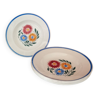 Assiettes Rustique Fleurs Lunéville