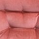Pair of pink tufted velvet frog chairs from the 1970s.