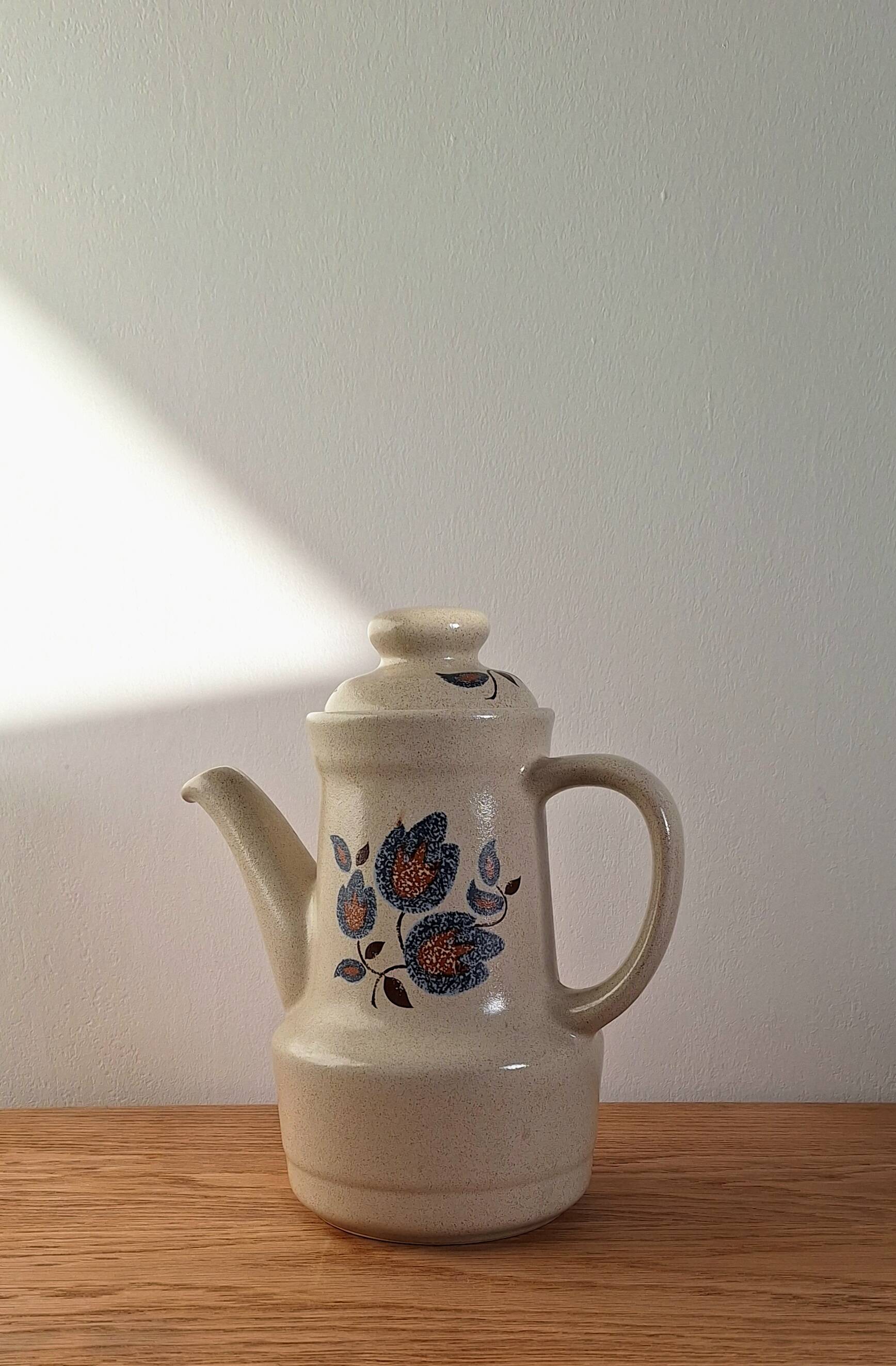 Saint Amand Sologne enamelled stoneware coffee pot