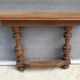 Neoclassical solid oak console with columns