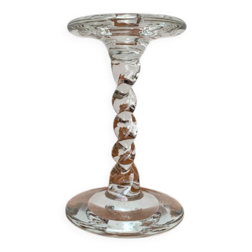 Vintage twisted glass chandelier, 1970s