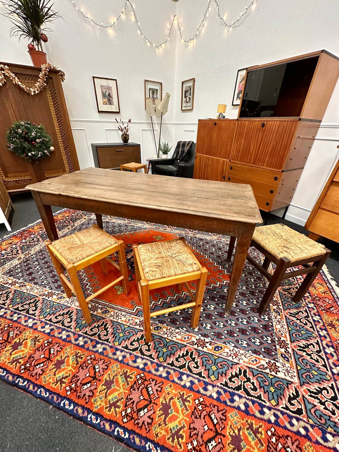 Weathered farm table