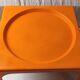 Orange fiberglass coffee table - 70s