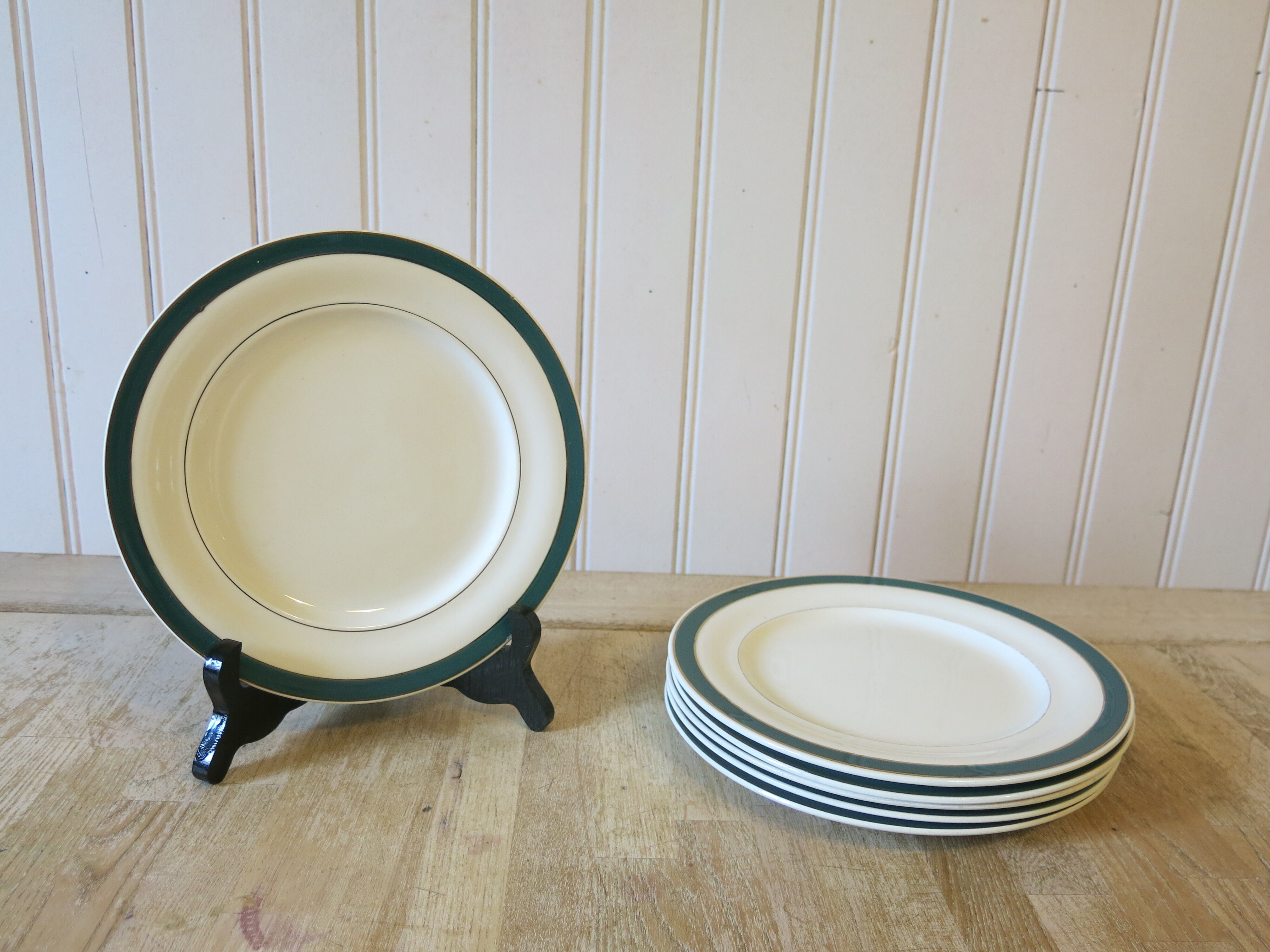 6 dessert plates in half porcelain
