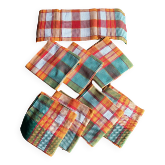 8 pure cotton checkered towels