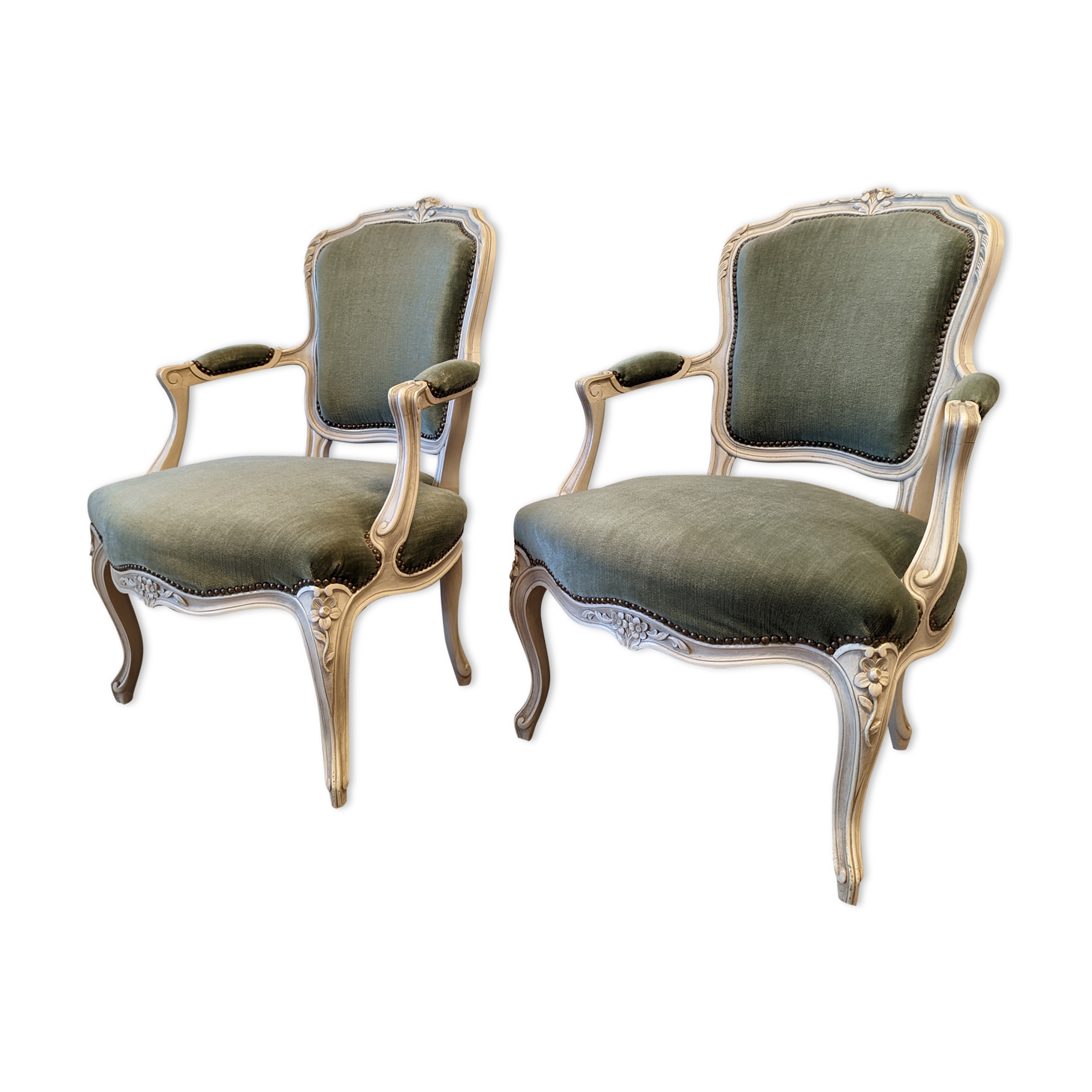 Paire de fauteuils Louis XV