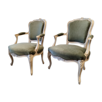 Paire de fauteuils Louis XV