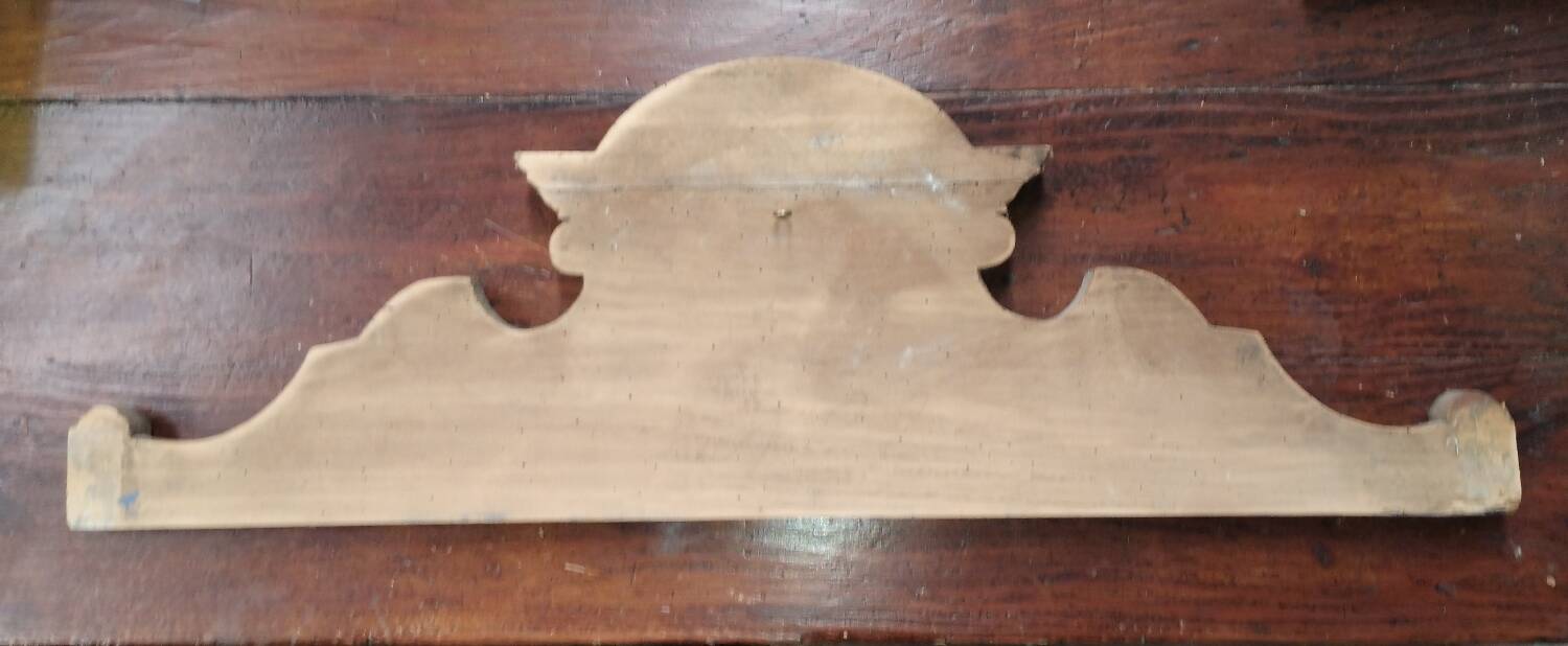 Wooden door pediment