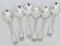 Christofle Vendome model 6 spoons, ice scoops, in silver-plated metal, 12.7 cm