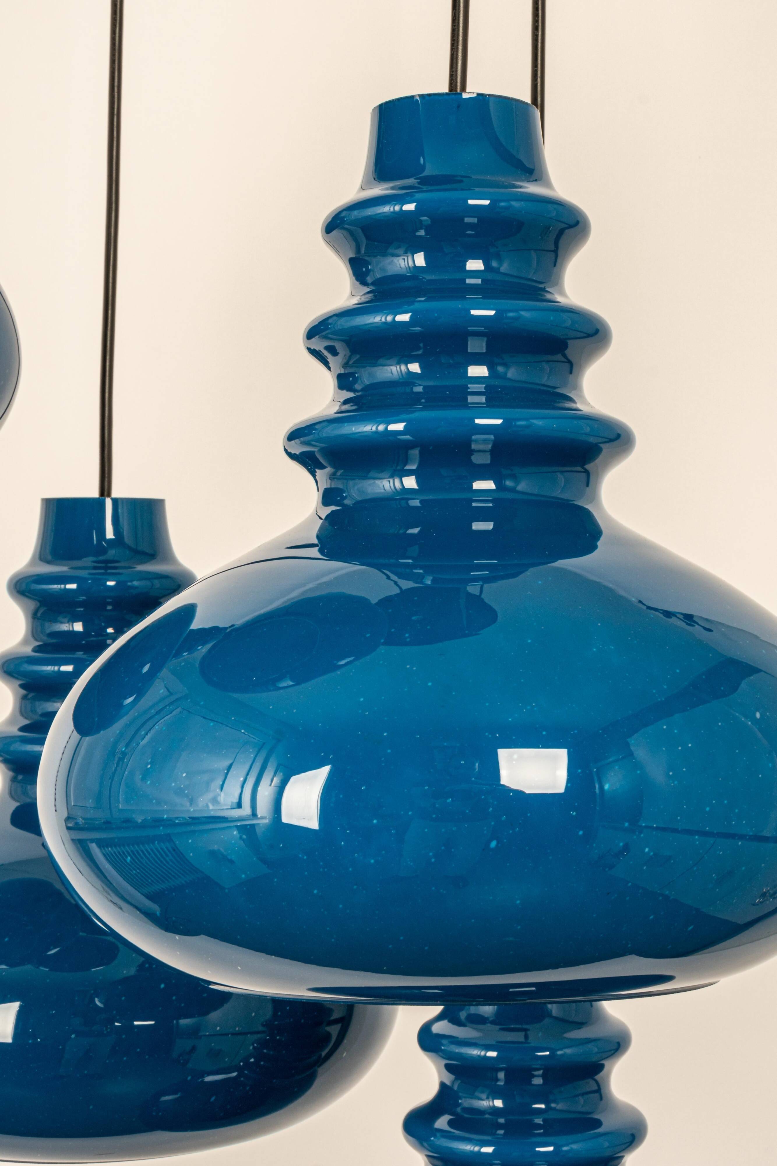 Large cascading glass chandelier design by Peill Putzler, Germany, 1970s.