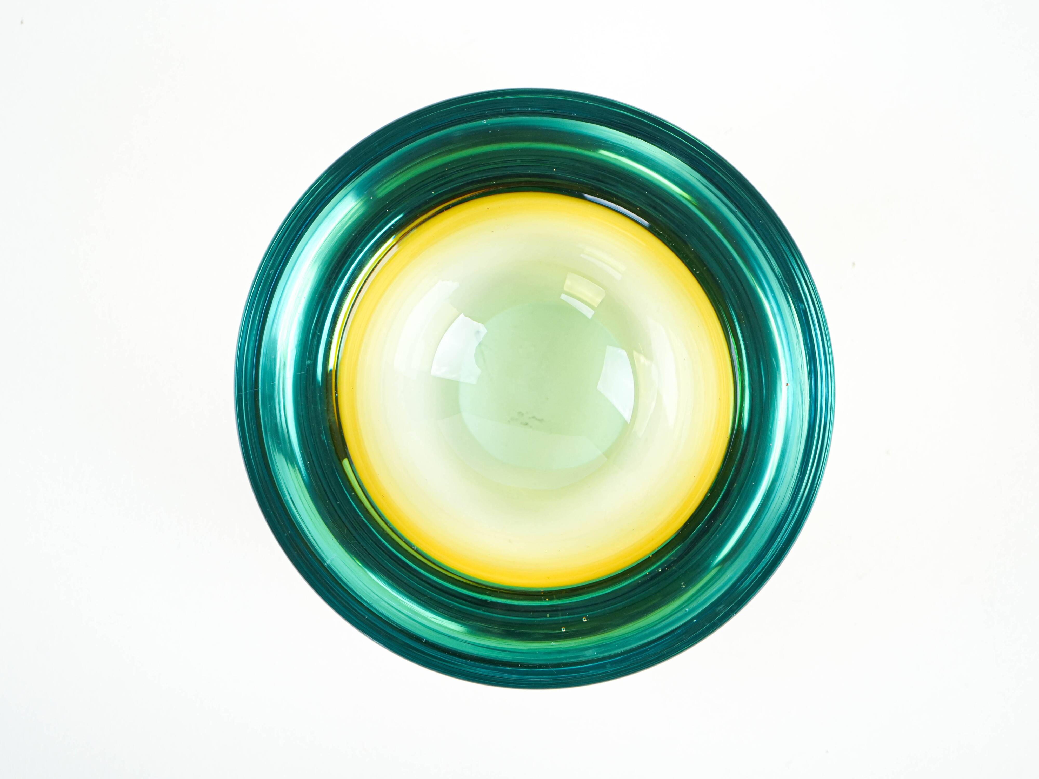 Glass bowl, Murano glass, 1970s, made in Italy