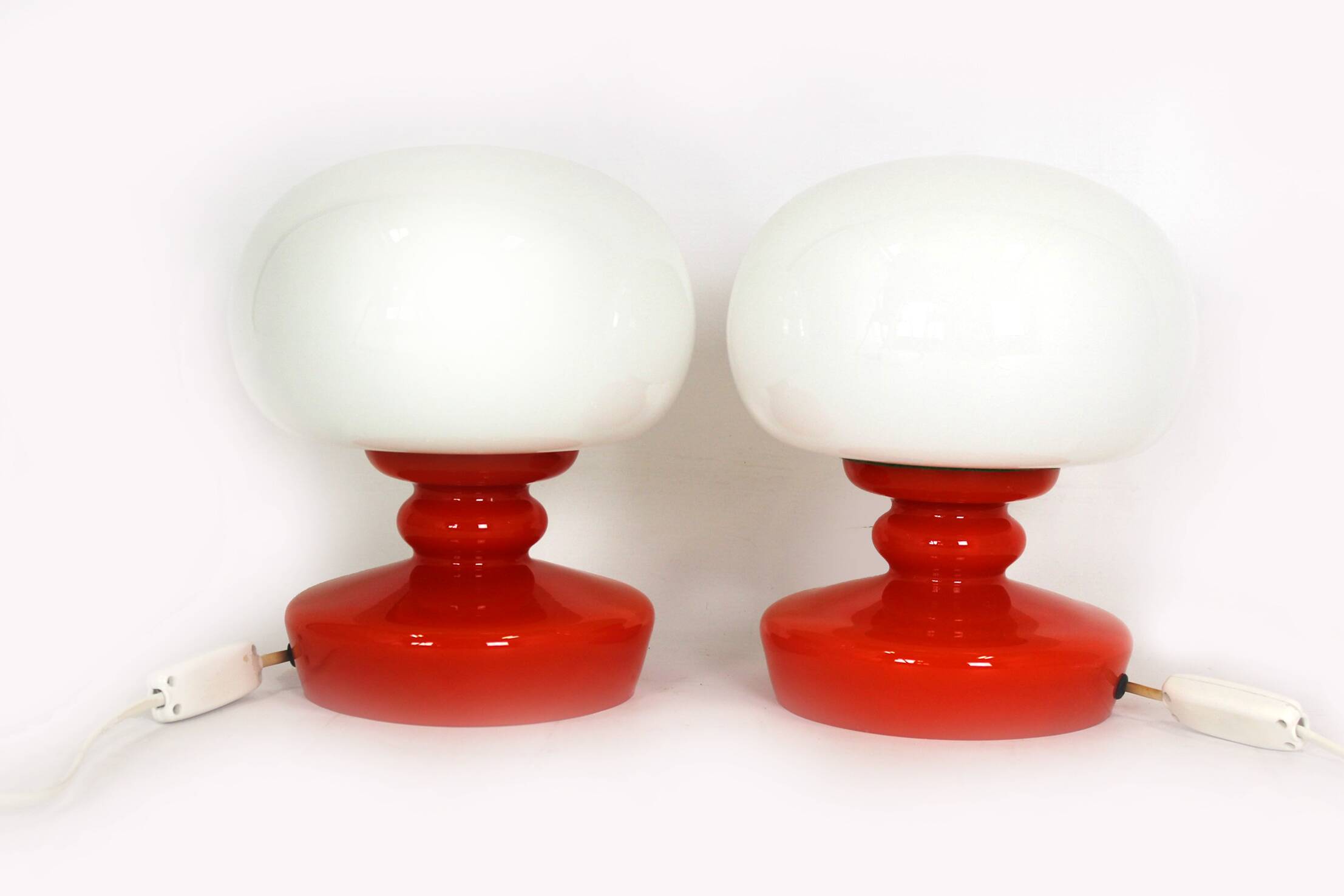 Glass Table Lamps by Stepan Tabery for Osvetlovaci Sklo, 1970s,