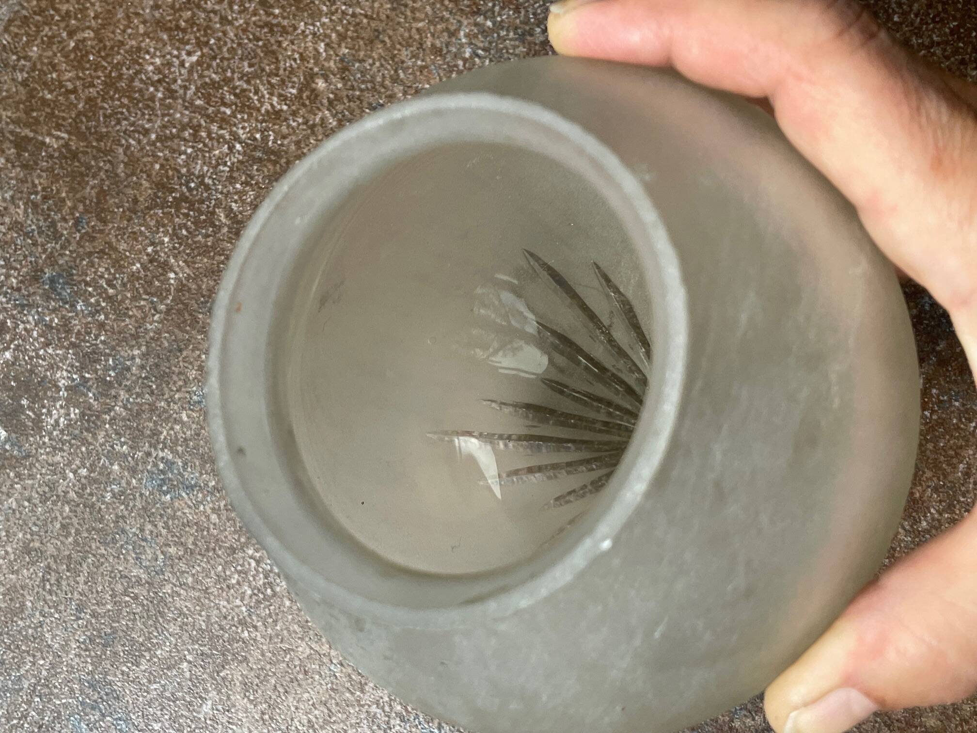 cut glass art deco globe