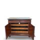 Commode Umbertino en acajou et noyer, 19e siècle.