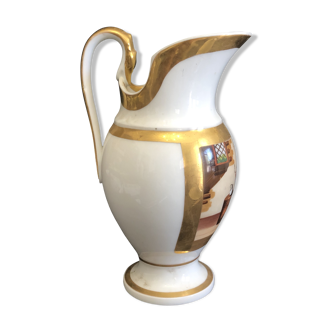 PARIS porcelain milk pot with a smoker's register around 1830
