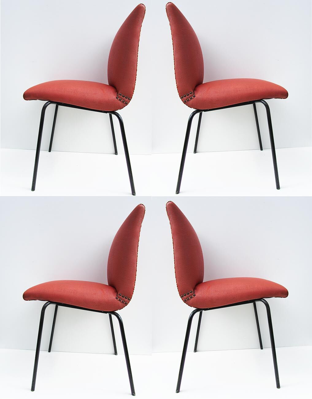 Set of 4 chairs by Pierre Guariche for Meurop 1960
