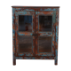 Old Burmese teak pantry original blue patina
