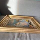 Rest, oil on canvas mounted on cardboard signed Dassimov