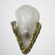 Art deco glass and brass wall sconce